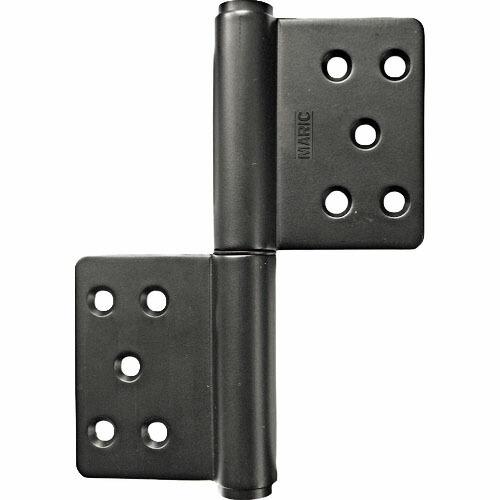 MK KJ旗丁番 127ミリ マットブラック ビス付 ( S-515  12U ) (株)MARUK...