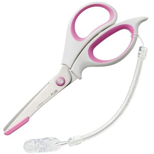 PLUS 34328)フィットカット安全ガイド付 白/桃 ( SC-165AM ) プラス(株)