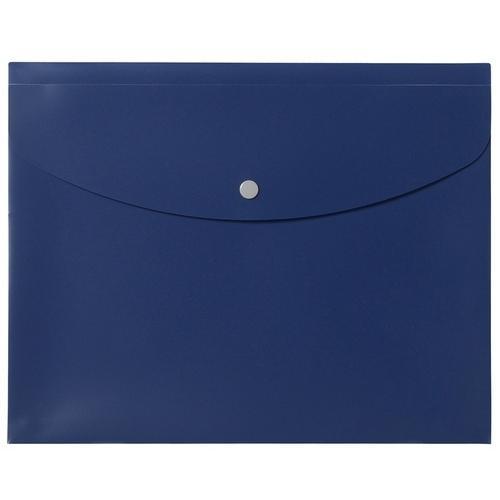 PLUS 88571)ポケット付エンベロープ 横型マチ付 青 ( FL-121CH BL ) プラス...