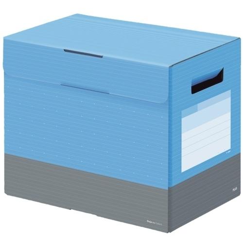 PLUS 76461)ボックスファイルフタ付200mm スカイBL ( FL-030BF ) プラス...