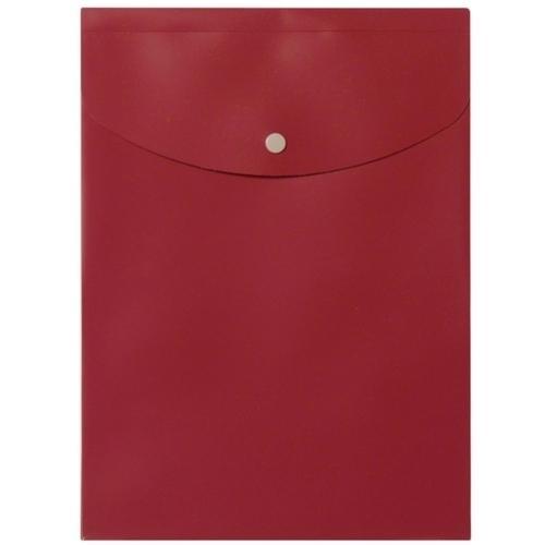 PLUS 88272)ポケット付エンベロープ 縦型マチ付 赤 ( FL-120CH RE ) プラス...