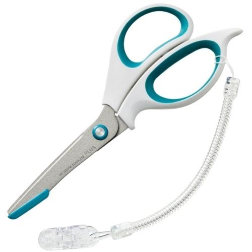 PLUS 34329)フィットカット安全ガイド付白/青 ( SC-165AFM ) プラス(株)