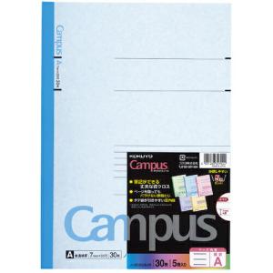KOKUYO キャンパスノートカラー表紙 A4 A罫 5色パック ノ-203CANX5 ( 42667575 ) コクヨ(株)｜orangetool