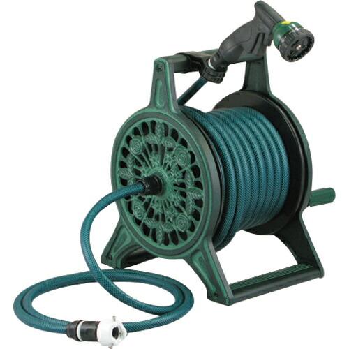 KAKUDAI レトロホースリール//グリーン ( 553-801 ) (株)カクダイ (メーカー取...