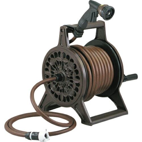 KAKUDAI レトロホースリール//ブラウン ( 553-802 ) (株)カクダイ (メーカー取...