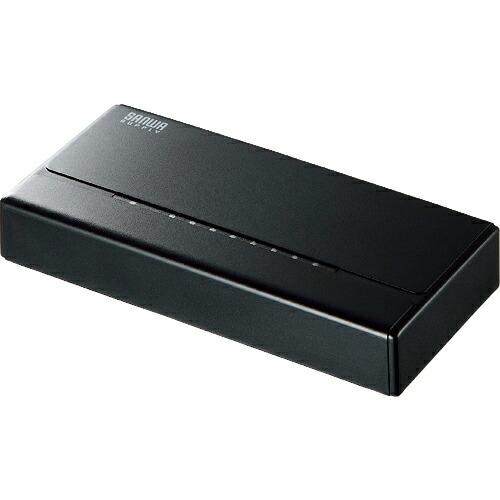 SANWA スイッチングハブ(8ポート・マグネット付き) ( LAN-SWHP801BK )
