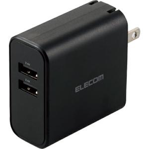 ELECOM AC充電器 24W USB Type-A(メス)2ポート ブラック ( MPA-ACU05BK ) エレコム(株)｜orangetool