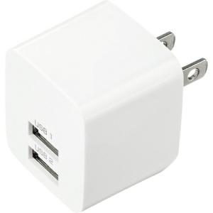 SANWA USB充電器(2ポート・合計2.4A・ホワイト) ( ACA-IP44W )｜orangetool