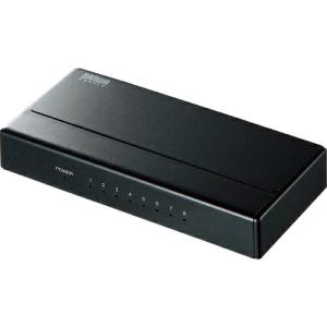 SANWA ギガビット対応スイッチングハブ(8ポート・マグネット付き) ( LAN-GIGAP801BK )｜orangetool