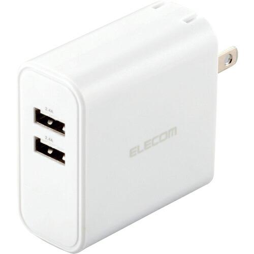 ELECOM AC充電器 24W USB Type-A(メス)2ポート ホワイト ( MPA-ACU...