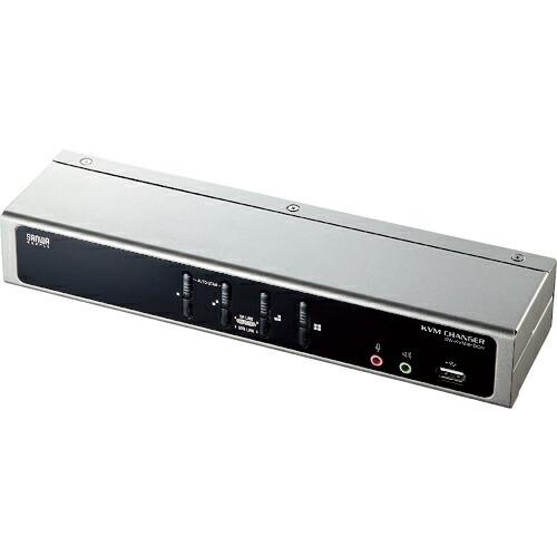 SANWA デュアルリンクDVI対応パソコン自動切替器(4:1) ( SW-KVM4HDCN )