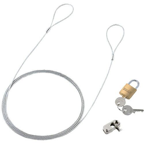 SANWA パソコンセキュリティワイヤーロック(南京錠タイプ) ( SL-57 )