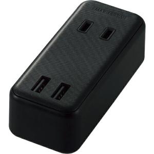 エレコム モバイルUSBタップ(直差し/2口+2ポート) ( MOT-U07-22BK ) エレコム(株) (メーカー取寄)｜orangetool