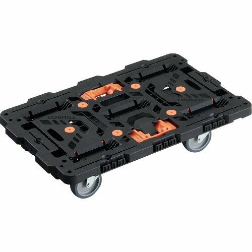 TRUSCO 連結式樹脂製平台車 ビートル 700X450 自在5輪 とめたろう付 ( BT700J...