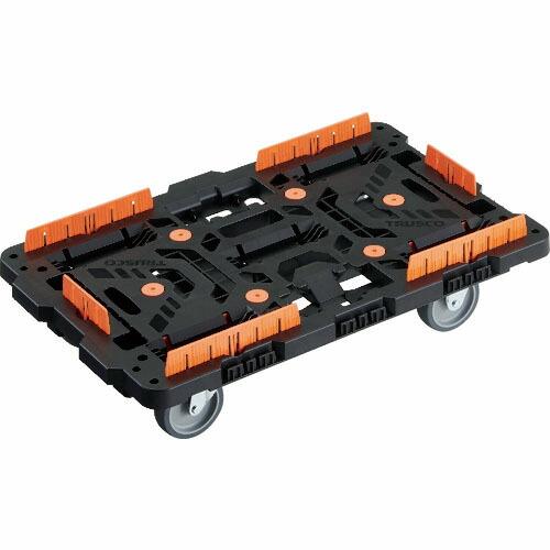 TRUSCO 連結式樹脂製平台車 ビートル 700X450 自在3輪 コボレ止めセット付 ( BT7...