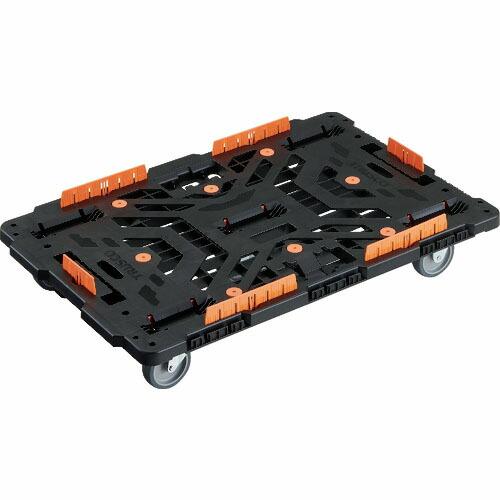 TRUSCO 連結式樹脂製平台車 ビートル 900X600 自在3輪 コボレ止めセット付 ( BT9...