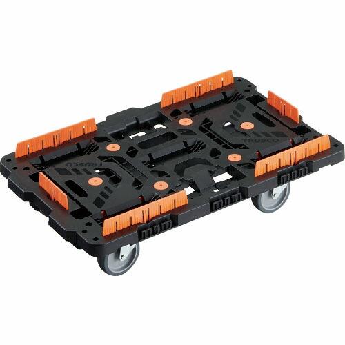 TRUSCO 連結式樹脂製平台車 ビートル 700X450 自在5輪 コボレ止めセット付 ( BT7...