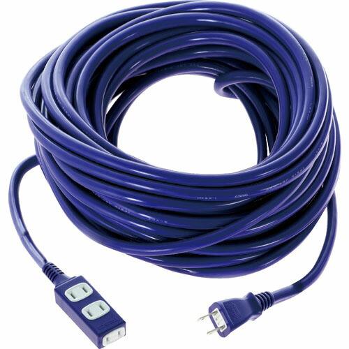 TRUSCO ソフトタイププラグ 3個口タップ型 20m バイオレット ( TRIS15-203-V...