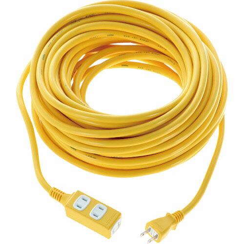 TRUSCO ソフトタイププラグ 3個口タップ型 20m イエロー ( TRIS15-203-Y )