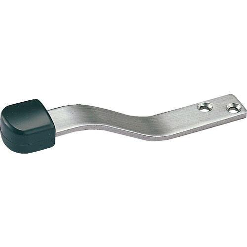 TRUSCO 扉用戸当り S型 ステンレス ヘアーライン 黒ゴム ( UFDS121-BK )