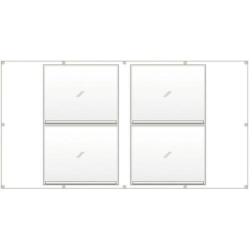 ユニット フェンスポケット400×500標識4枚用 ( 383-761 ) ユニット(株)