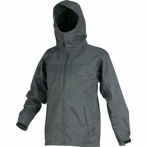 TRUSCO フードが回るストレッチレインスーツ ツバつき メランジネイビー S ( NRSR-NV...