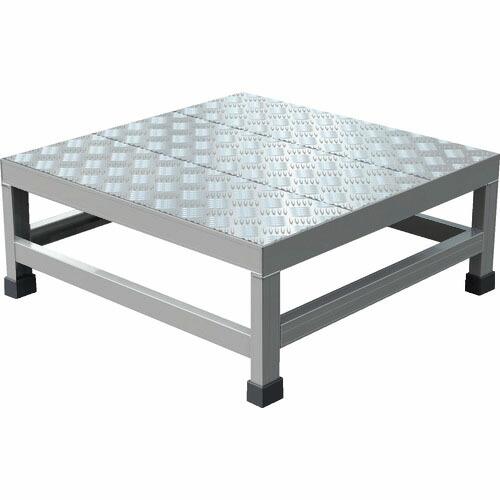 【SALE価格】TRUSCO アルミ製溶接一体構造型作業台 縞板タイプ 一段(完成品) W600×D...