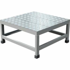 【SALE価格】TRUSCO アルミ製溶接一体構造型作業台 縞板タイプ 一段(完成品) W600×D600×H300 ( WTDBC-6630 ) トラスコ中山(株)｜orangetool