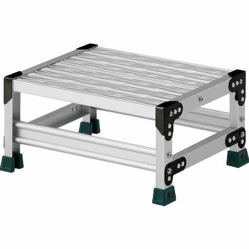 【SALE価格】TRUSCO 作業用踏台 アルミ製・グレーチング仕様 SUS金具 1段 高さ0.25...