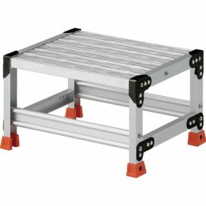 【SALE価格】TRUSCO 作業用踏台 アルミ製・グレーチング仕様 SUS金具 1段 高さ0.3m 天板500×400 ( TSFGR-153 ) トラスコ中山(株)｜orangetool