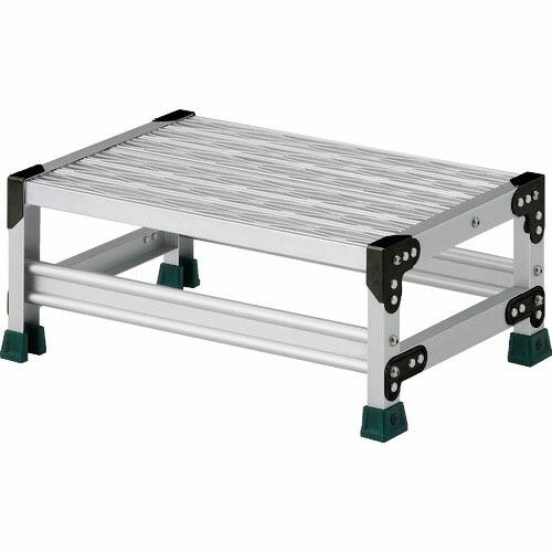 【SALE価格】TRUSCO 作業用踏台 アルミ製・グレーチング仕様 SUS金具 1段 高さ0.25...