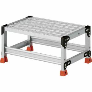 【SALE価格】TRUSCO 作業用踏台 アルミ製・グレーチング仕様 SUS金具 1段 高さ0.3m 天板600×400 ( TSFGR-163 ) トラスコ中山(株)｜orangetool