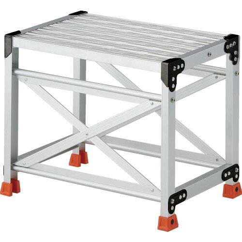 【SALE価格】TRUSCO 作業用踏台 アルミ製・グレーチング仕様 SUS金具 1段 高さ0.5m...