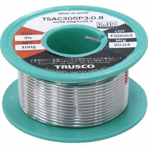 TRUSCO 鉛フリーはんだ(やに入り) 100G巻0.8 ( TSAC305P3-0.8 ) トラ...