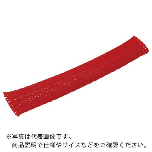 TRUSCO ( トラスコ中山 )　カラー編組チューブ　自然折径２８ｍｍ　長さ１０ｍ　１巻　赤 ( ...
