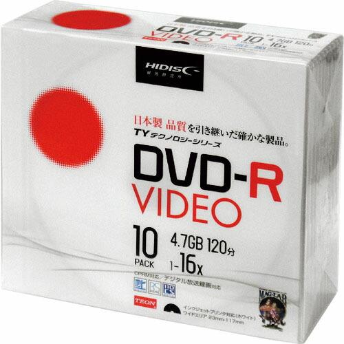 【SALE価格】ハイディスク DVD-Rビデオ用 10枚パック ( TYDR12JCP10SC )
