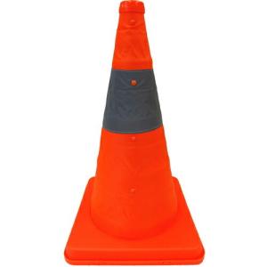 ミズケイ 伸縮式三角コーン 41cm(オレンジ) ( 8201021 )｜orangetool