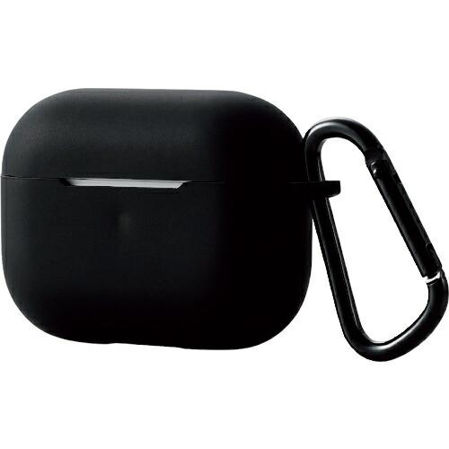 ELECOM AirPods Pro用カラビナ付きシリコンケース ブラック ( AVA-AP2SCB...