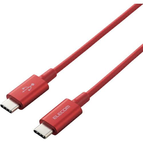 ELECOM USBケーブル USB(C-C) 準高耐久 PD対応 認証品 1.0m レッド ( M...