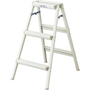ハセガワ アルミ踏台 SE型 3段 ホワイト ( SE-8A(WH) ) 長谷川工業(株)｜orangetool