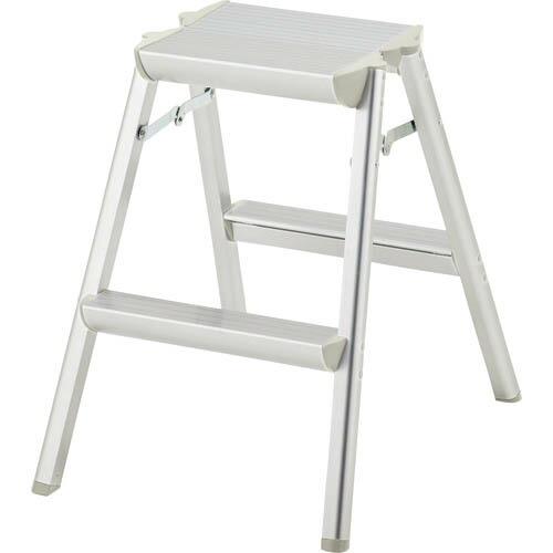 ハセガワ 天板幅広アルミ踏台 SEW型 2段 ( SEW-6A ) 長谷川工業(株)