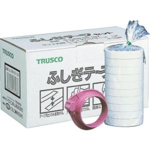 【SALE価格】TRUSCO 結束用樹脂テープ ふしぎテープ 幅18mmX長さ50m 10巻入 ( GJ18W-50-10V ) トラスコ中山(株)｜orangetool
