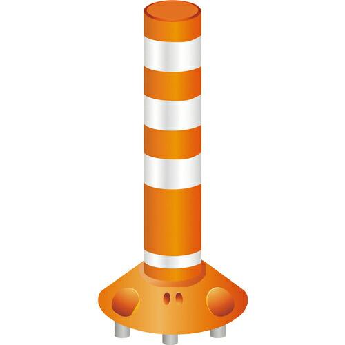 グリーンクロス ラウンドポスト 250着脱三本脚 RP-B650-25 オレンジ ( 6300004...