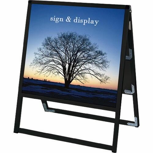 TOKISEI ブラックバリウススタンド看板 アルミ複合板タイプ 600×600両面  ( BVAS...