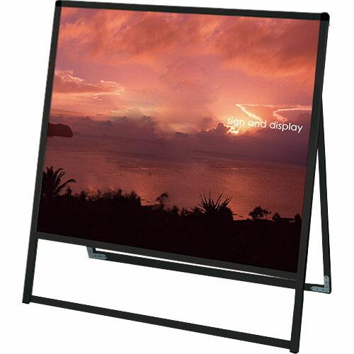 TOKISEI ブラックバリウススタンド看板 アルミ複合板タイプ 900×900片面  ( BVAS...