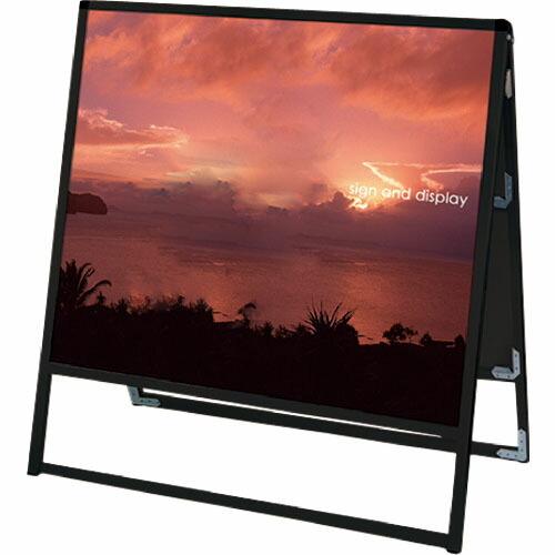 TOKISEI ブラックバリウススタンド看板 アルミ複合板タイプ 900×900両面  ( BVAS...