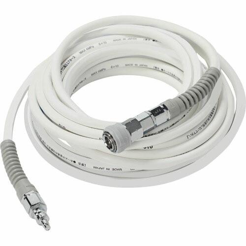 【SALE価格】TRUSCO 【売切廃番】 高圧エアホース 6×10M 白 ( TQHC6010 )...