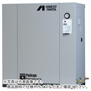 アネスト岩田 給油式レシプロパッケージコンプレッサ 3.7KW 50Hz  ( CLP37EFH-8.5M5 )｜orangetool