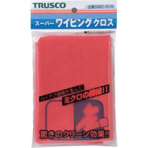 TRUSCO スーパーワイピングクロス 300mmX300mm 赤 ( SWC-30 R(レッド)(300X300MM) )｜orangetool