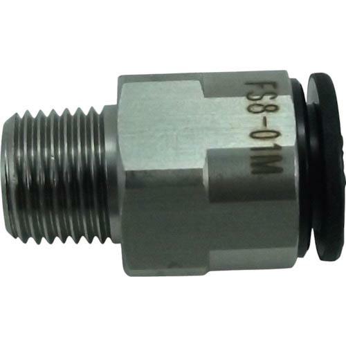 チヨダ ファイブSUSメイルコネクタ 8mm・R1/8 ( FS8-01M  (SUS303シリーズ...